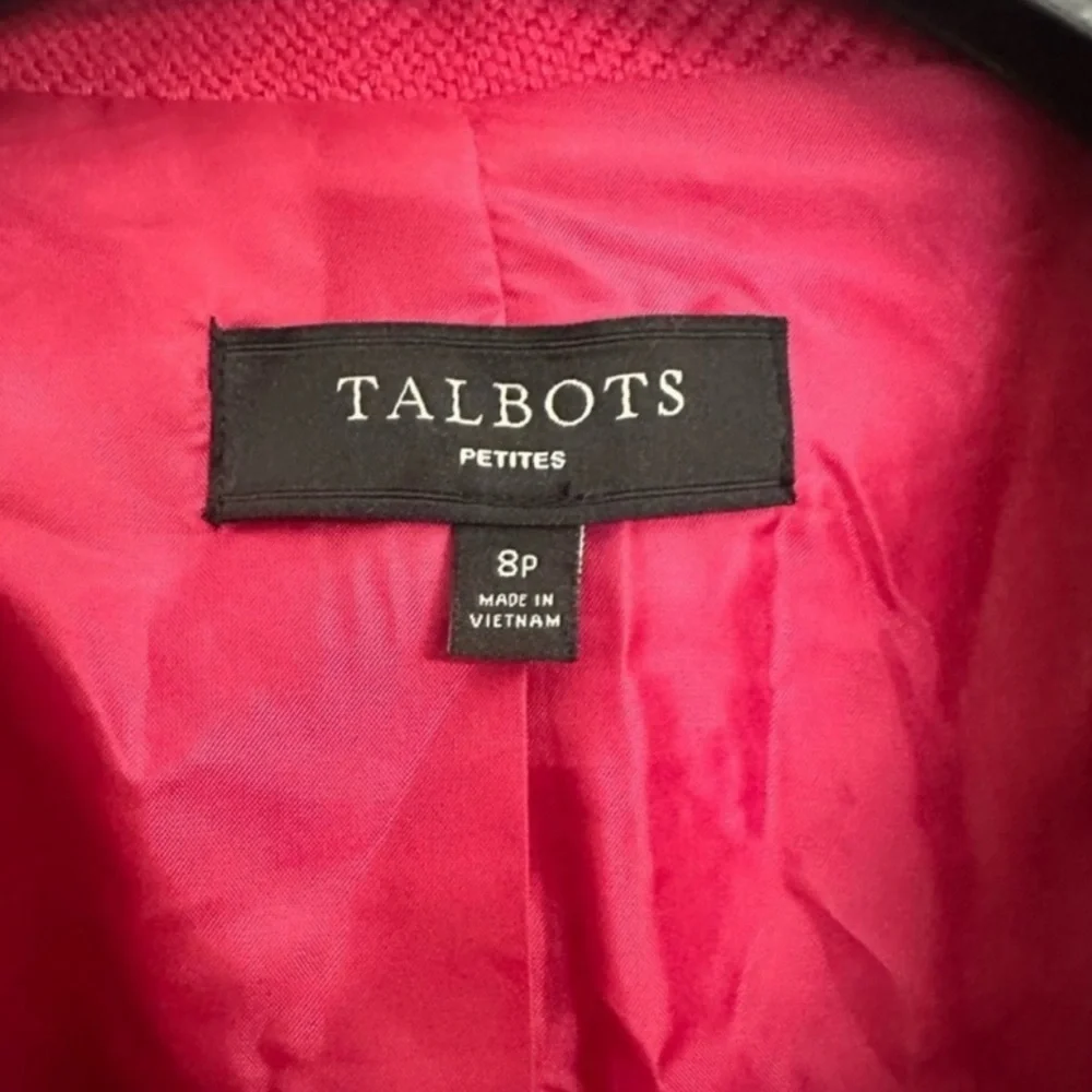 Talbots Pink Wool Blend Zip Blazer Jacket - Picture 3 of 12